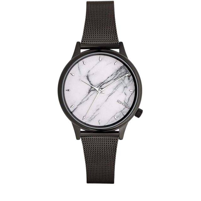 Komono KOM-W2867 - Damenuhr Quarz aus Edelstahl• Material: Edelstahl• Glas: Mineral• Armband: Edelstahl• Farbe: Schwarz• Wasserbeständigkeit: 30 m (3 ATM)• Gehäusegröße: 36 mm