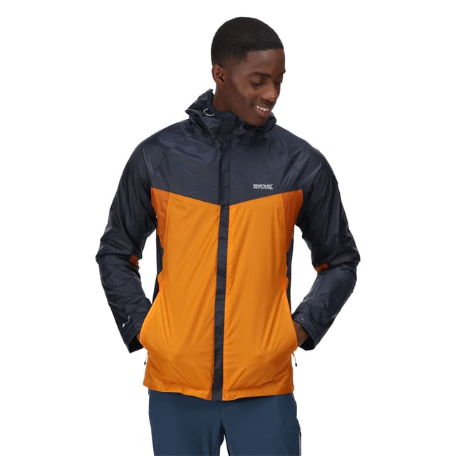 Regatta Mens Dresford Waterproof Jacket India Grey Flame Orange
