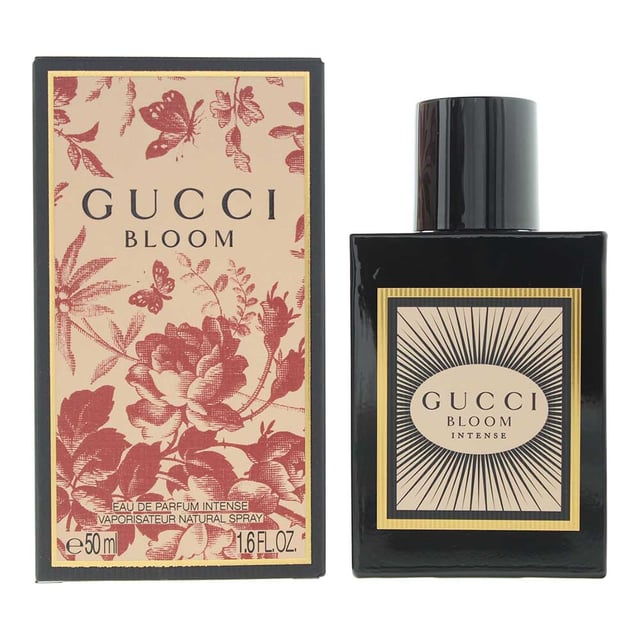 Gucci Bloom Intense is a rich, floral fragrance for women, launched in 2023. It opens with a fresh burst of pear, ginger, and mandarin orange, creating a bright, fruity introduction. The heart is lush and floral, featuring tuberose, night-blooming jasmine, jasmine sambac, and orange blossom, adding depth and femininity. The base is warm and grounded, with notes of patchouli, moss, and coconut, leaving a sensual, lingering finish. This fragrance is a sophisticated blend of freshness and intensity, perfect for those who love bold floral scents with a modern twist.