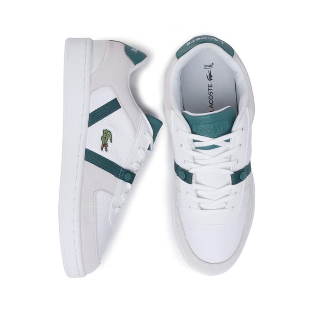 Lacoste Splitstep 120 1 SM Mens White Trainers Lacoste Splitstep 120 1 SM LaceUp White Suede Leather Men Trainers 39SMA0060 WG1