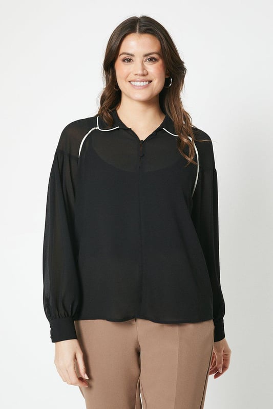 Elevated Elegance: Collared Button Front Jacket