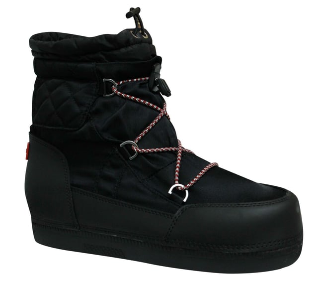 Hunter Original Snow Quilted Womens Black Boots