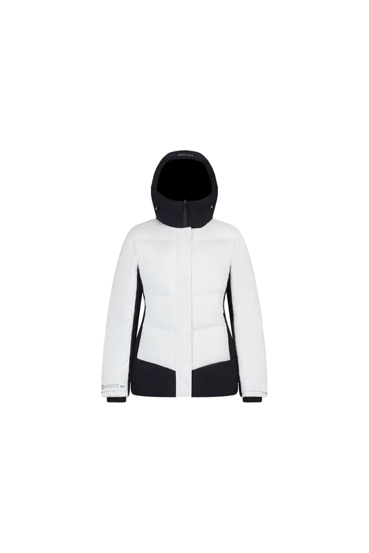 Blends advanced Gore-Tex windproof and waterproof technology with luxurious goose down insulation, offering lightweight warmth and contemporary style for active comfort and protection.