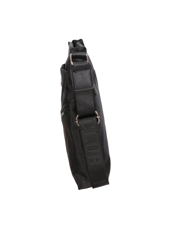 Northampton polo club Bolso de hombro mensajero para hombres de nylon con detalles de cuero PU de un solo compartimento. Producto vegano.