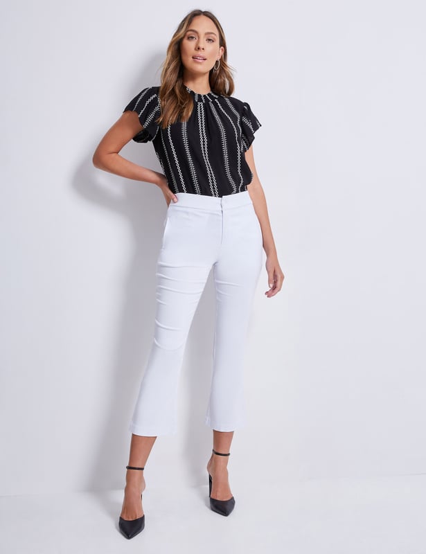 Flare online capri pants