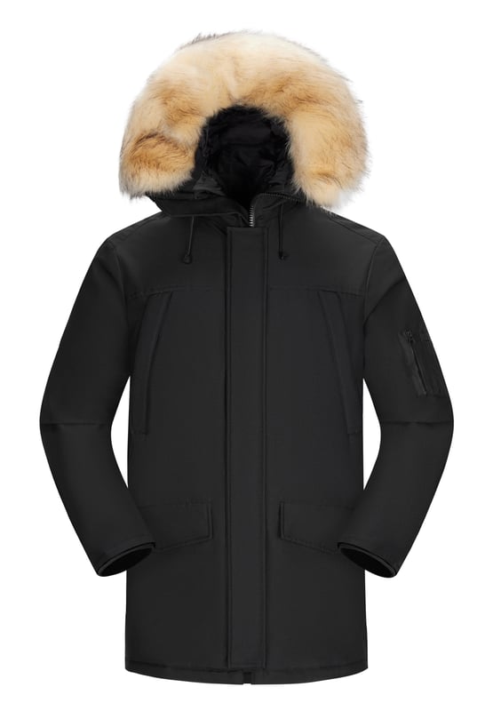 Parka Subprime para hombre. La parka está hecha de poliéster de alta calidad y tiene un cálido forro interior. Ideal para los fríos meses de invierno. El cuello es de piel sintética y es desmontable.  Marca: SubprimeNombre del modelo: Parka TommyCategoría: abrigo de invierno para hombreMateriales: poliésterColor: negro