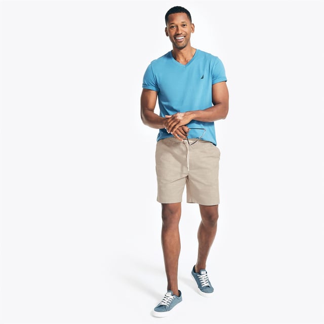Your 'go to' summer shorts featuring a comfortable elastic-drawstring waist Multiple pockets to keep your necessities close and secure. Nautica logo embroidered above back welt pocket Fit: Relaxed, Sizing: As expected