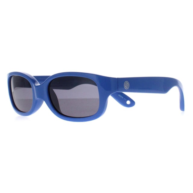 Smarty Rectangle Kids Blue Grey X2055  Sunglasses Shield your baby's eyes in style with SMARTY Designer Sunglasses model X2055E, perfect for infants to 3-year-olds. These rectangular-shaped sunglasses feature a cheerful blue frame with durable plastic arms and grey lenses, providing superior UV protection and a fun, trendy look. The X2055E model combines modern design with baby-friendly comfort and durability, ensuring your little one stays safe and stylish during sunny adventures. Available at an unbeatable discount from the regular retail price, these designer sunglasses offer exceptional quality and value. Give your baby the perfect blend of protection and style with SMARTY sunglasses.