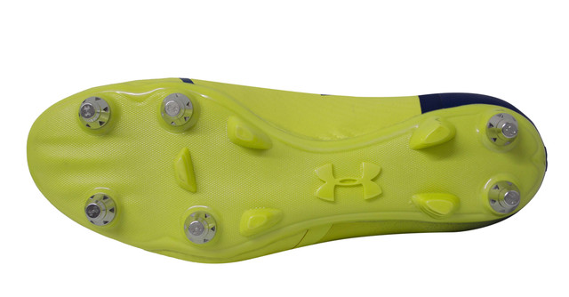 Under Armour UA Team Spotlight Hybird SG Yellow Football Boots - Mens First-class response and traction
Firm Ground (FG) for use on natural grass
Sole: Rubber
Closure: Lace-Up
Heel Height: 10 millimetres
Heel Type: Flat
Outstanding comfort
Cushioned insole
Perfect fit and feel for the ballComposition: Leather and Synthetic