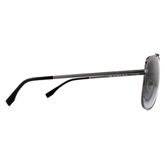 Lacoste Sunglasses L188S 033 Gunmetal Grey Gradient feature a textured prominent top brow bar and matching temples with the Lacoste lettered logo for a classic modern look.