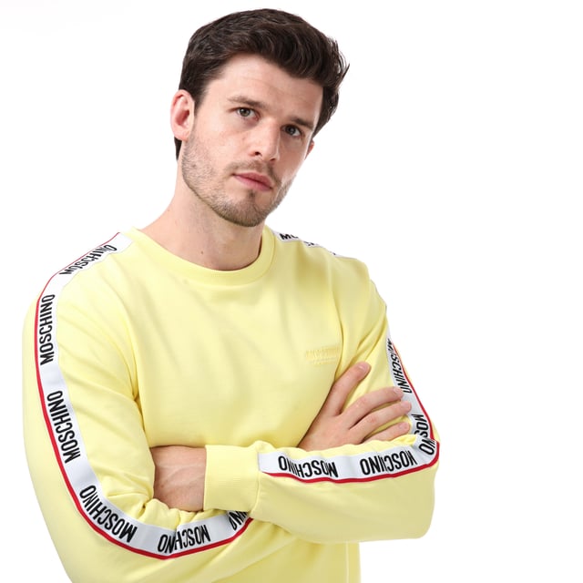 Men s Moschino Tape Sweatshirt in Yellow