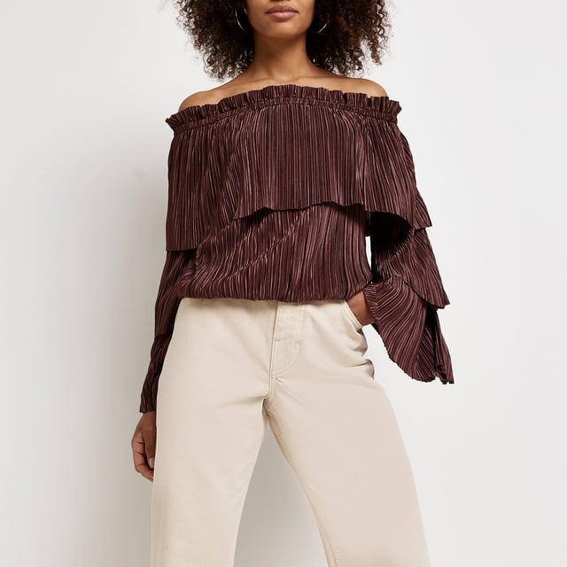 Bardot top river island sales