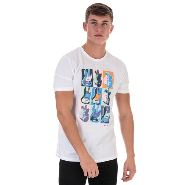 Mens Ben Sherman Warhol Print T-Shirt in white.<BR><BR>- Large printed design to the front.<BR>- Printed script Ben Sherman logo to the front.<BR>- Crew neck.<BR>- Short sleeves.<BR>- 100% Cotton. Machine washable.<BR>- Ref: 62828010