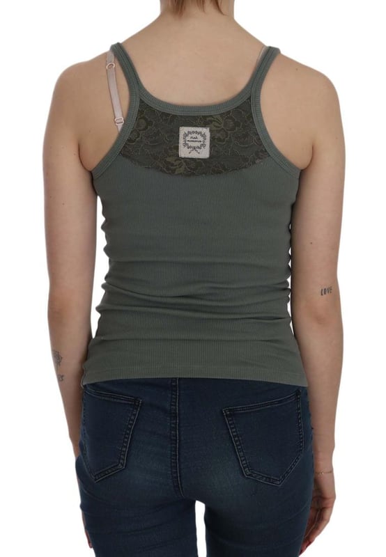 Brand: PINK MEMORIES
  Color: Green
  Style: Round neck sleeveless spaghetti strap top
  Material: 100% Cotton
  Logo details
  Condition: Brand new with tags
  Gender: Women