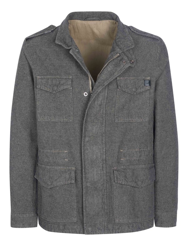 75% katoen, 23% polyester, 2% elastaan; Trussardi Jeansjasje;  Model: 52S002561T001472H001 K309;  Hoogwaardige afwerking;  opstaande kraag;  Ritssluiting, knoopsluiting met drukknopen;  Twee voorzakken, twee borstzakken;  taille met trekkoord;  Trussardi Jeans-logodetails