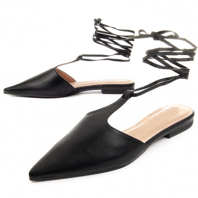 Ballerina voor dames. Comfortabele pasvorm. Gepolsterde inlegzool. Antislipzool. Versterkte stiksels. Gefabriceerd door andere merken voor ons merk.