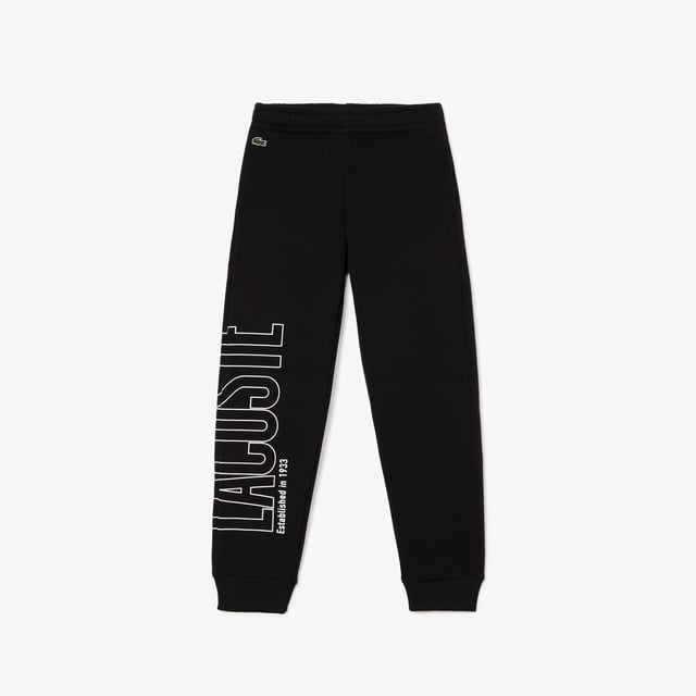 Boy s Lacoste Kids Branded Track Pants in Black