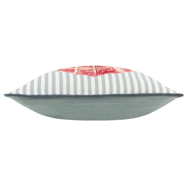 Salcombe is a beautiful nautical collection inspired by deep-sea creatures, with a modern twist to elevate any interior like never before. Meticulously crafted, the phenomenal hand-painted watercolour print detail on the Salcombe Scallop cushion makes it almost life-like, is surrounded by muted grey-blue stripes, and is finished with a complementing velvet piped edge to add a contemporary feel to this sophisticated design. Size:43 x 43cm