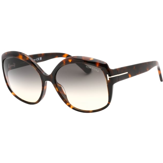 Tom Ford FT0919 Chiara 55B Havana Sunglasses. A touch of fun for your summer days, but nothing too out of the ordinary for a Tom Ford collectible. Tom Ford Brown Sunglass perfect for the summer. Tom Ford Havana FT0919 55B  Sunglasses, Lens Width = 60mm, Nose Bridge Width = 17mm, Arm Length = 135mm, Made In Italy. Sunglasses, Sunglasses Case, Cleaning Cloth and Care Instructions all Included, 100% Protection Against UVA and UVB Sunlight and Conform to British Standard EN 1836:2005. Tom Ford Brown Sunglasses. FT0919 CHIARA 01B