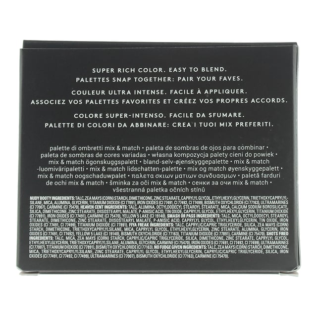 The Fenty Beauty Snap Shadows Mix & Match Eye Shadow Palette is an amazing portable eye shadow palette containing 6 rich, blendable shades. The shades can be used by themselves, or blended together to provide eye catching looks. The colours are eye blendable, rich, smooth, and have a range of finishes, from sheet to glitter.