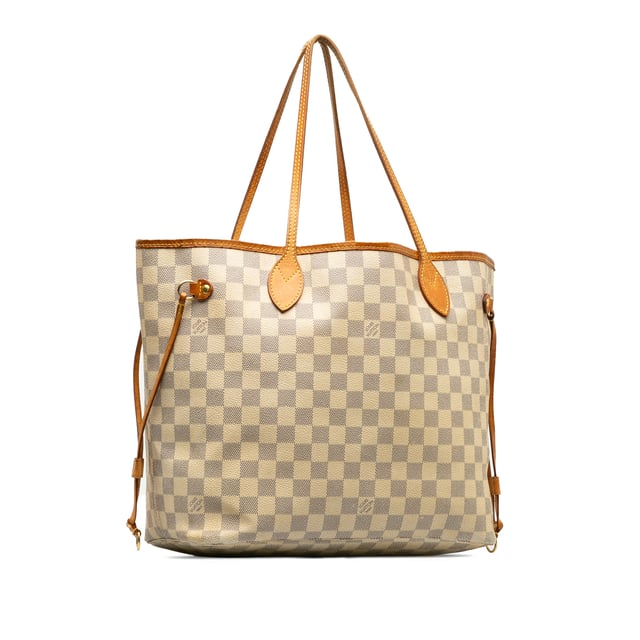 Vintage Louis Vuitton Damier Azur Neverfull MM White