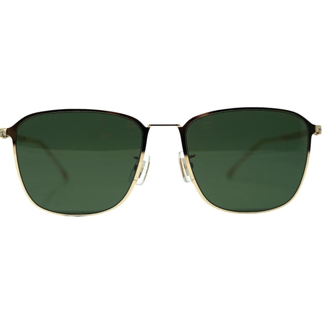 Hugo Boss 1405/F/SK 0J5G QT Gold Sunglasses. The Hugo Boss Gold Sunglasses provide 100% protection against UVA & UVB sunlight, conforming to British Standard EN 1836:2005. The lens width measures 59mm with a nose bridge width of 19mm and arm length of 145mm, making it comfortable for extended wear. In addition, the sunglasses come with a branded sunglasses case and cleaning cloth for easy maintenance. The Hugo Boss 1405/F/SK 0J5G QT Gold Sunglasses add a touch of luxury to any outfit while providing excellent sun protection.. Hugo Boss Gold Sunglass, Lens Width = 59mm, Nose Bridge Width = 19mm, Arm Length = 145mm. Branded Sunglasses Case and Cleaning Cloth Included. 100% Protection Against UVA & UVB Sunlight and Conform to British Standard EN 1836:2005. Hugo Boss 1405/F/SK 0J5G QT Gold Sunglasses