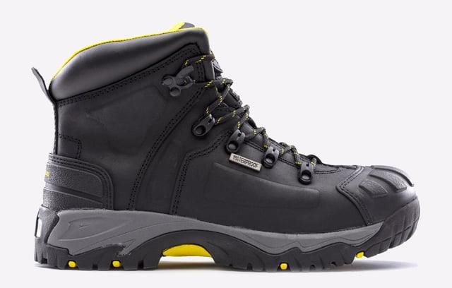The AS803 Broad extra wide EE fit waterproof safety boot has an impressive fit being built on an extra-wide last. An anatomically moulded extra-wide steel toe cap provides an exceptionally roomy toe box area.
- Extra wide EE fit waterproof safety boot- Water resistant crazy horse leather upper- Internal DRI BLOC waterproof breathable membrane- Anatomically moulded extra wide steel toe cap- Wide and roomy toe box area- Removable PU footbed- Anti penetration steel midsole- Moulded rubber toe and heel guard- Cushioning phylon midsole combined- Hardwearing slip resistant rubber outsole in antistatic construction- Heat resistant outsole to 300 degrees