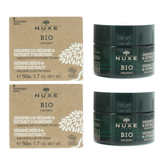 Nuxe Bio Organic Sesame Seeds & Citrus Extract Radiance Detox Mask 50ml x 2