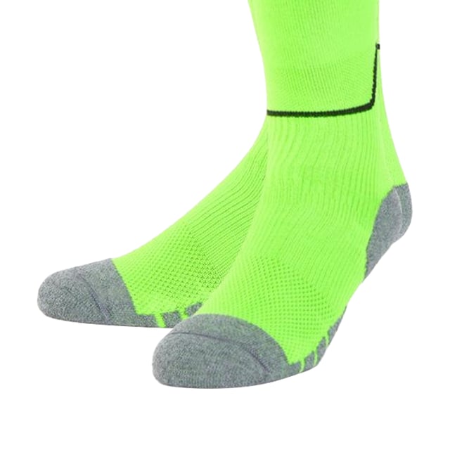 75% Polyamide, 20% Cotton, 5% Elastane. Fabric: Micro Mesh. Design: Contrast, Logo. Elasticated Ankles, Padded Heel, Toe and Achilles, Ribbed Ankle. Cuff: Elasticated, Turnover Cuff. Elasticated Foot, Flat Toe Seam.