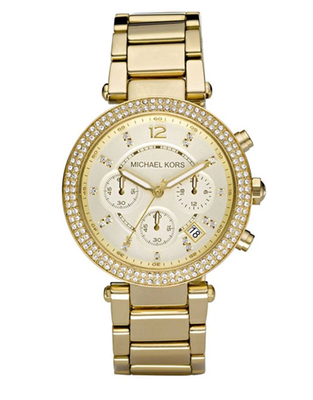 EAN 4048803954829. Turn your attention to this chic Michael Kors Parker Gold Tone Chronograph Ladies Watch. A sleek and sophisticated timepiece for the elegant lady
