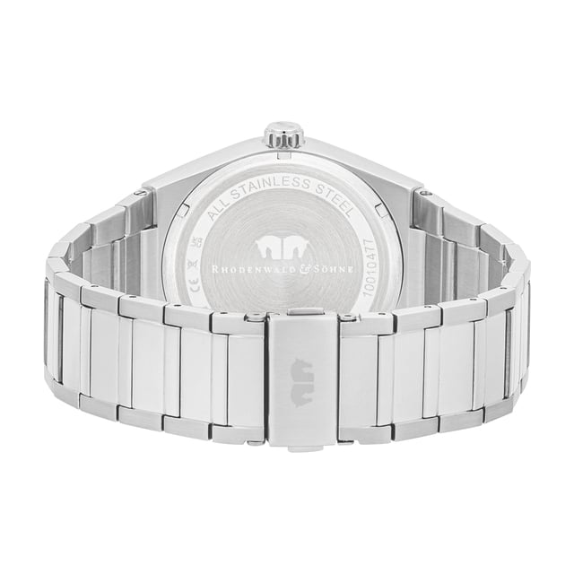 GENERAL INFORMATION:  • Targetgroup: Male  • Wristwatch: No Special Functions  • Display: analogue  • Weight of watch w/o box (gr.) - approx.: 132,0  • model series: Cooledge  MOVEMENT:  • Movement: Quartz  • Term of Movement: VJ52  • Origin of movement: Japan  BRACELET:  • Material of bracelet/strap: Stainless steel  • Plating of bracelet/strap: None  • Finishing of bracelet/strap: Polished/brushed  • Finishing/Decoration of bracelet/strap: None  • Clasp/Closure/Buckle: Security-folding clasp  • Color of bracelet/strap: Silver  • Length of bracelet/strap (mm) approx.: 230,0  • Width of bracelet/strap (mm) approx.: 24,2  • Style/Design of bracelet/strap: Link bracelet  • Bracelet/strap adjustable?: Yes  CASE:  • Shape of case: Round  • Size/Diameter of case in mm . approx.: 42  • Height of case in mm: 9,6  • Case material: Stainless steel  • Surface of case: Polished/brushed  • Bezel/Topring: Fixed  • Finishing/Decoration of case: None  • Material of case back: Stainless steel  • Lock of case back: Pressed  • Color of case: Silver  • Coating/Plating (Case): None  • Type/Form of crystal: Flat  • Material of crystal: Mineral crystal  • Water resistant (ATM): 5  DIAL:  • Size jewelry care cloth: Hour, Minute, Second, Date  • Indices: Line indices  • Material of dial: Brass  • Structure/pattern of dial: Structured  • Color of dial: Blue  PUSHER, CROWN, HAND:  • Pusher: No screwed-in crown  • Corrector: No  • Crown: No screwed-in crown  • Type of hands: Obélisque hands  • Luminescent (hands): Yes  PACKAGING & SCOPE OF DELIVERY:  • Box: Yes  • Service booklet: Yes  • Manual: Yes