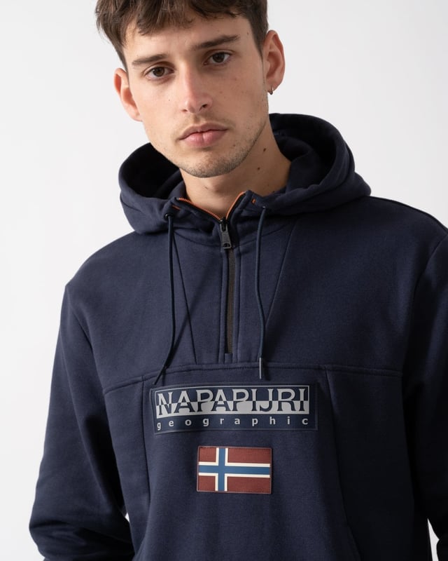 Napapijri flag pocket half zip sweatshirt clearance