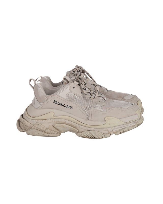 Balenciaga Triple S Sneakers in Beige Polyester
