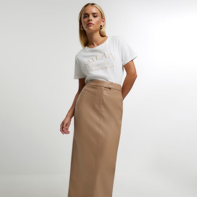 Petite midi skirt outlet river island