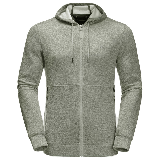 Jack Wolfskin Summer Knit Chaqueta con capucha con cremallera para hombres verde Top 1708291 4288