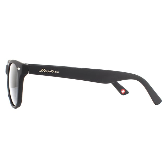 Montana Sunglasses MP10 Matte Black Rubbertouch Black Smoke Polarized are a lightweight, rectangle style frame which are designed with all day comfort in mind. The durable plastic frame have a contemporary appearance, yet classic shape which means they will look great across a wide range of face shapes and sizes. These Montana designer sunglasses have aspheric, polarized lens technology, exceptional for a frame of this price.