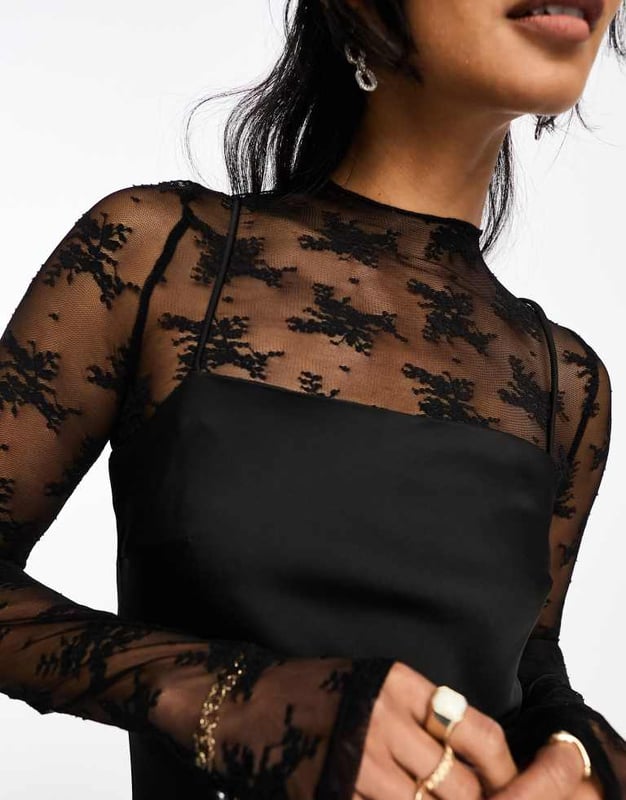 Dresses by Y.A.S Best dressed: secured High neck Long sleeves Zip-back fastening Side split Regular fitSold By: Asos