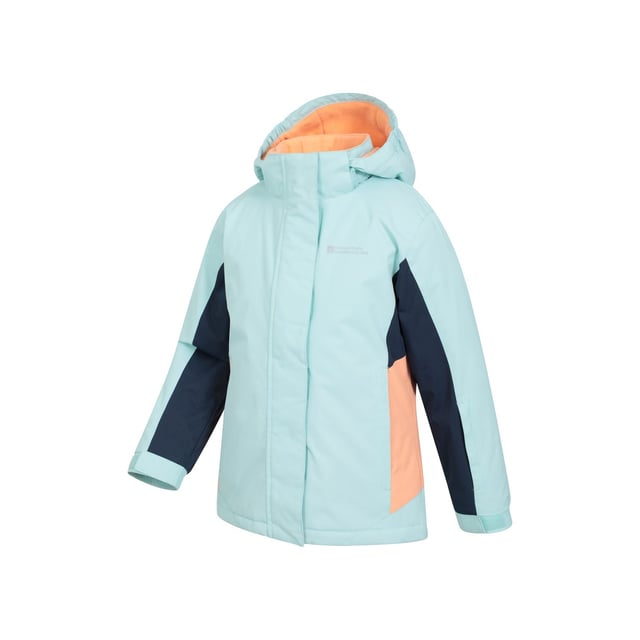 Lining: Fleece. Design: Contrast, Logo. Fabric Technology: Durable, DWR Finish, Snowproof, Water Resistant. Cuff: Elasticated, Touch Fastening Tab. Neckline: Hooded. Insulated, Snowskirt. Sleeve-Type: Long-Sleeved. Hood Features: Adjustable, Grown On Hood. Pockets: 2 Side Pockets, Zip, 1 Internal Pocket. Fastening: Full Zip, Stud, Touch Fastening.