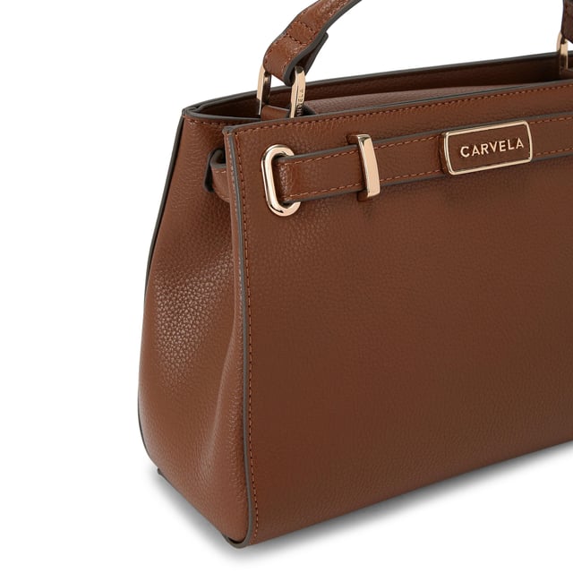 This Carvela Violet Belted Midi bag arrives in brown with a snake embossed strap belt detail. There is gold hardware across the bag. Dimensions: 18cm (H), 27cm (L), 11cm (D). Strap length: 122cm.