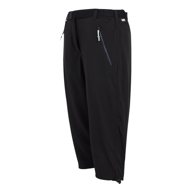 96% Polyester, 4% Elastane. Design: Plain. Pockets: 2 Front Pockets, 1 Cargo Pocket, 1 Back Pocket, Zip. Fastening: Button, Zip. Fabric Technology: Durable, Durable Water Repellent Finish, Isoflex. Belt Loops, Lightweight, Quick Dry, Stretch. Hem: Drawcord. Waistline: Part Elasticated. Contents: Belt.