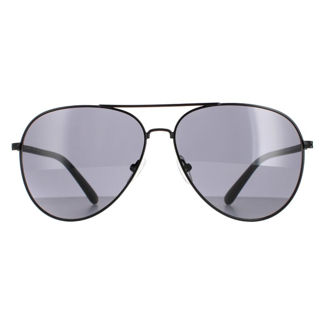 Calvin Klein Aviator Mens Matte Black Grey CK19314S  CK19314S are a typical aviator style with large teardrop shaped lenses. A metal frame front features adjustable nose pads, and plastic temples showcase the Calvin Klein logo.