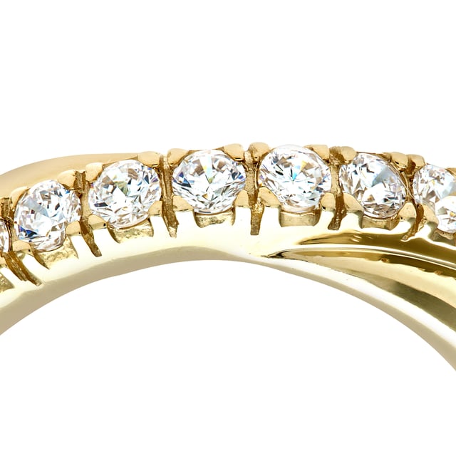 9K (375) Yellow Gold: 3.25gr; # Cubic Zirconia
