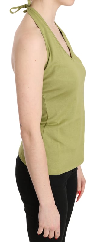 Brand new with tags
  100% Authentic GF FERRE Blouse
  Halter Sleeveless Casual Tank Top
  Color: Green
  Material: 100% Cotton
  Logo details
  Perfect for women
Material: 100% Cotton