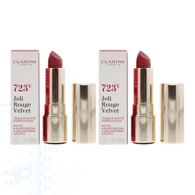 Long-wearing formula created with Clarins' exclusive Velvet Booster+ Complex. A creamy, moisturizing lipstick that combines pure plant extracts with rich matte pigments. Enriched with Organic Apricot oil and Marsh Samphire to plump, comfort, and hydrate lips for 6 full hours .Lightweight texture glides on and stays colour-true for hours of flawless wear.
