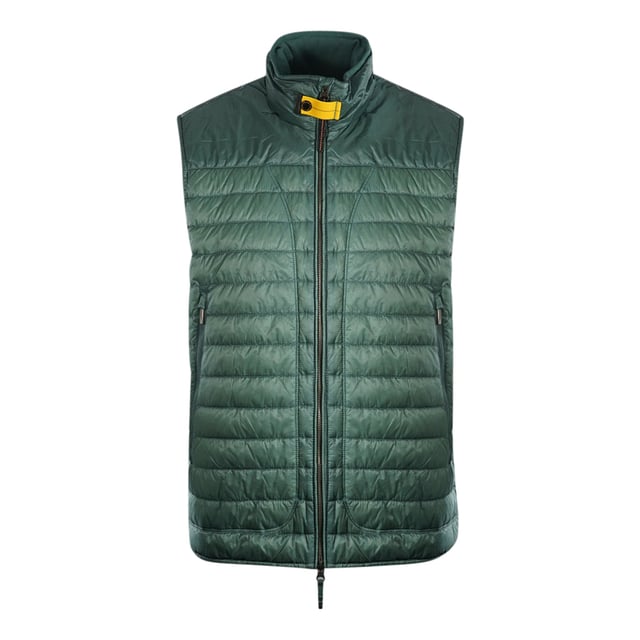 Parajumpers Sully Artic groen giletjack. Blijf warm en stijlvol in de groene Parajumpers Gilet. Deze luxe herenbodywarmer is gemaakt van lichtgewicht, geïsoleerde stof die warmte vasthoudt en beschermt tegen de elementen. Offer stijl niet op voor comfort - maak een statement!. Vulling: 100% eendendons. Bovenmateriaal: 100% polyamide. Normale pasvorm, ritssluiting, artic groen. Zakken met ritssluiting. Stijl: Sully 623