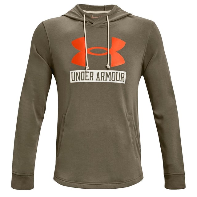 Under Armour -Konkurrent Terry Mens Green Logo Hoodie