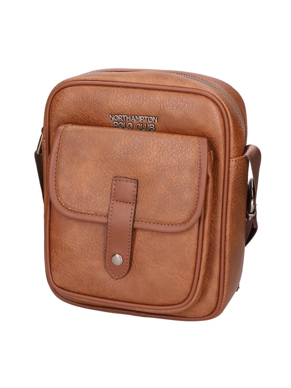 Northampton polo club Einzelfächer PU Leder -Messenger -Umhängetasche. Veganer Produkt.