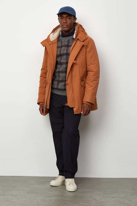 Rust shearling hotsell jacket