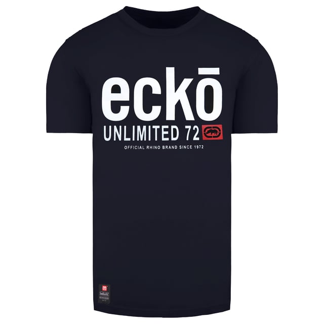 Ecko Unltd. Campo de la tripulación de manga corta Mensificación azul marino Cali Camiseta EFM04795 Army
