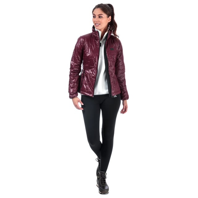 Womens Helly Hansen Lifaloft Insulator Jacket in wild rose. <BR><BR>Versatile lightweight padded jacket  ideal layered under a shell or as a stand alone jacket. <BR>- Quilted design.<BR>- LIFALOFT™ insulation keeps you warm with less weight and bulk  even when wet.<BR>- Funnel neck.<BR>- Full zip fastening with inner storm placket.<BR>- Long sleeves with elasticated cuffs.<BR>- Zipped hand warmer pockets to front  lined with Polartec® fleece for extra warmth.<BR>- Bungee drawcord adjustment at inner hem.<BR>- Helly Hansen brand tab at left chest. <BR>- Measurement from shoulder to hem: 22in approximately. <BR>- Shell: 100% Polyamide. Lining: 100% Polyamide.  Insulation: 100% Polyester. Machine washable. <BR>- Ref: 65625-662<BR><BR>Measurements are intended for guidance only.